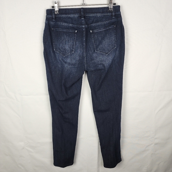Lafayette 148 Mercer Dark Wash Straight Leg Jeans SIZE 2 - Picture 2 of 6